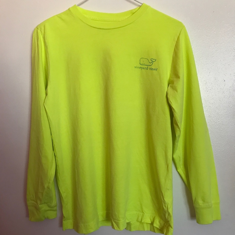 Neon Yellow Vineyard Vines Long Sleeve T-Shirt